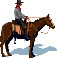 Cowboy on a horse graphic